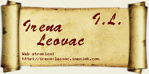 Irena Leovac vizit kartica